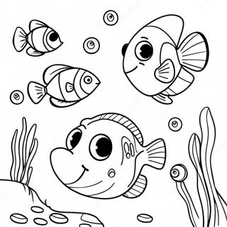 Dory Swimming With Friends Coloring Page 1762-1454