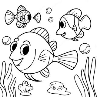 Dory Swimming With Friends Coloring Page 1762-1455