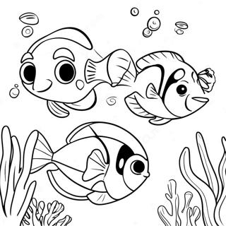 Dory Swimming With Friends Coloring Page 1762-1456