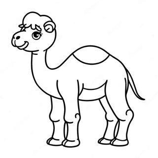 Cute Baby Camel Coloring Page 17640-14215