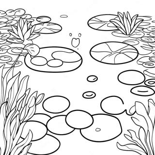 Monet Water Lilies Coloring Page 17649-14217