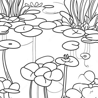 Monet Water Lilies Coloring Page 17649-14218