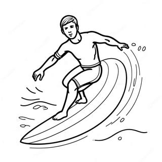 Surfing Coloring Page 17659-14226