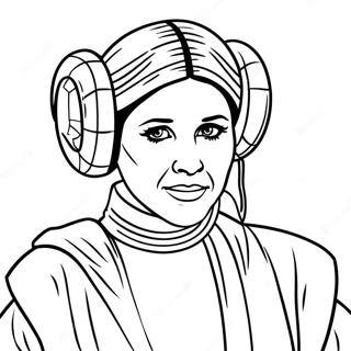 Princess Leia In Iconic Outfit Coloring Page 17670-14243