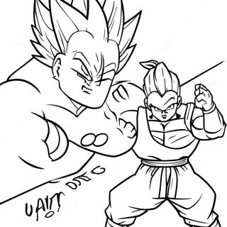 Vegito Vs Majin Buu Coloring Page 17680-14250