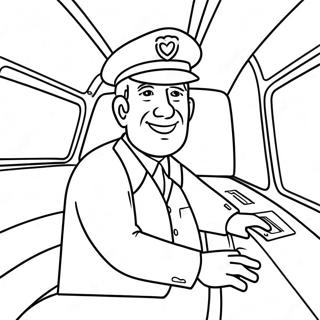 Bus Driver Thank You Card Coloring Page 17699-14266