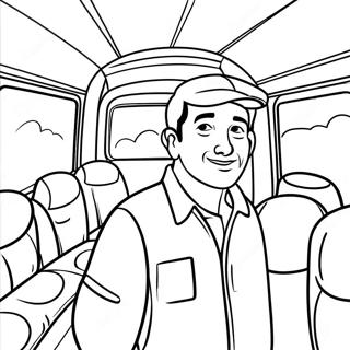 Bus Driver Thank You Card Coloring Page 17699-14267