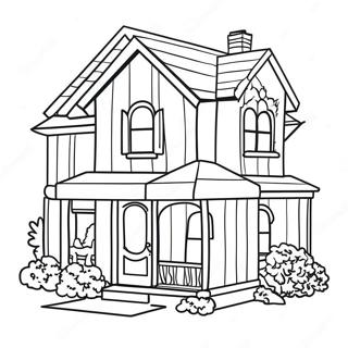 Colorful Barbie Dream House Coloring Page 17710-14273