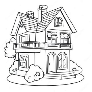 Colorful Barbie Dream House Coloring Page 17710-14275