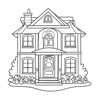 Colorful Barbie Dream House Coloring Page 17710-14276