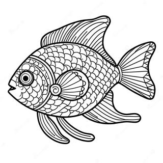 Sparkling Rainbow Fish Coloring Page 17730-14286