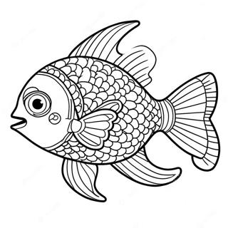 Sparkling Rainbow Fish Coloring Page 17730-14288