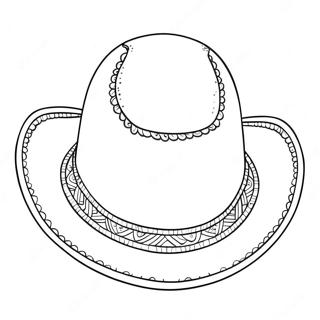 Cowboy Hat Preppy Coloring Page 17749-14297