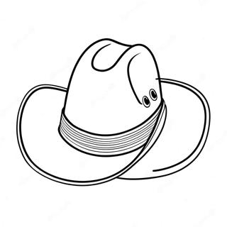 Cowboy Hat Preppy Coloring Page 17749-14299