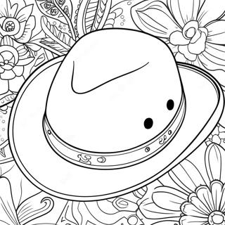 Cowboy Hat Preppy Coloring Page 17749-14300