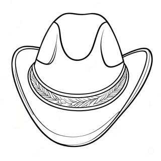 Stylish Cowboy Hat Coloring Page 17750-14309