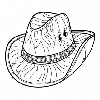 Stylish Cowboy Hat Coloring Page 17750-14310