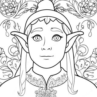 Elf For Adults Coloring Pages