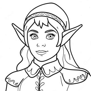 Elf Coloring Page For Adults 17779-14324