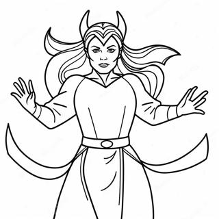 Scarlet Witch Casting Spells Coloring Page 17810-14350