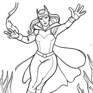 Scarlet Witch Casting Spells Coloring Page 17810-14351