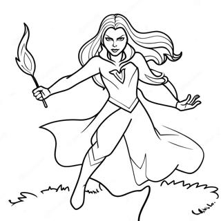 Scarlet Witch Casting Spells Coloring Page 17810-14352