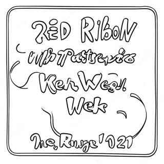 Red Ribbon Week Flyer Coloring Pages