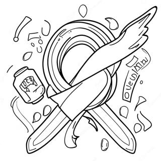 Red Ribbon Week Flyer Coloring Page 17819-14355