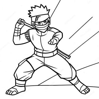 Kakashi In Action Coloring Page 1782-1467