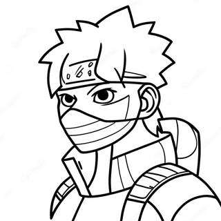 Kakashi In Action Coloring Page 1782-1468