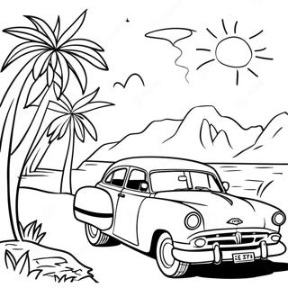 Colorful Cuban Landscape Coloring Page 17860-14397