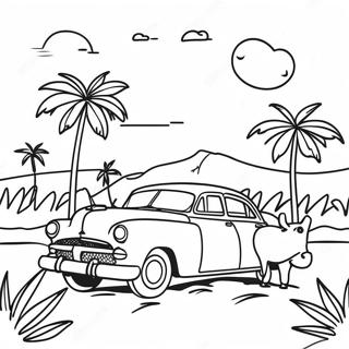 Colorful Cuban Landscape Coloring Page 17860-14398