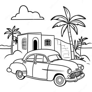 Colorful Cuban Landscape Coloring Page 17860-14399