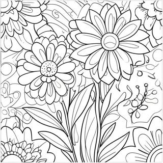 Finished Flowers Coloring Page 17869-14394