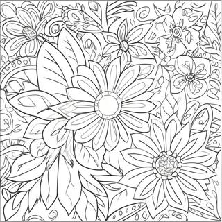 Finished Flowers Coloring Page 17869-14396