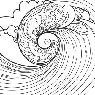 Powerful Hurricane Swirling Coloring Page 17890-14417