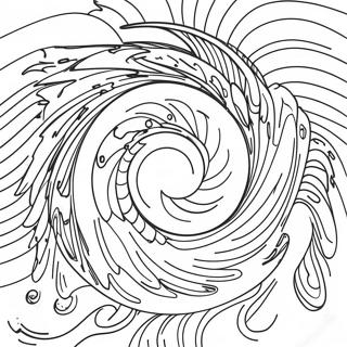 Powerful Hurricane Swirling Coloring Page 17890-14419