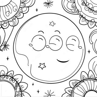 Celestial Moon Coloring Page 17919-14438