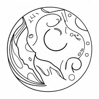 Celestial Moon Coloring Page 17919-14439