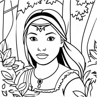 Pocahontas In The Forest Coloring Page 1792-1486