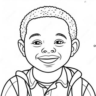 Black Boy Coloring Pages