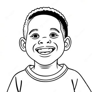 Black Boy With A Big Smile Coloring Page 17930-14447