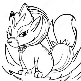 Nine Tailed Fox Naruto Coloring Page 17939-14456