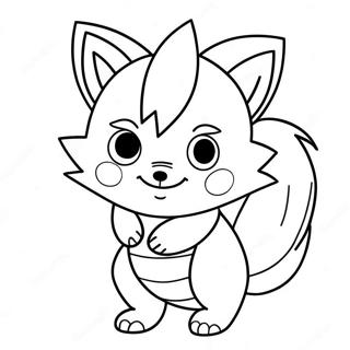 Cute Nine Tailed Fox Naruto Coloring Page 17940-14457