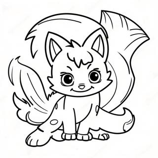 Cute Nine Tailed Fox Naruto Coloring Page 17940-14458