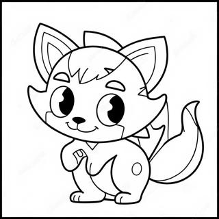 Cute Nine Tailed Fox Naruto Coloring Page 17940-14460