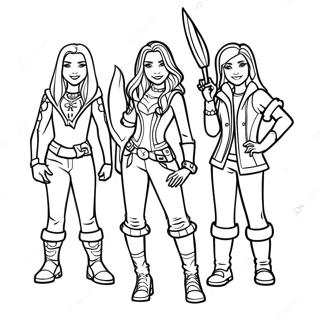 Descendants 3 Coloring Page 17959-14470