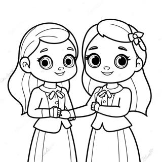 Mal And Evie Friendship Coloring Page 17960-14473