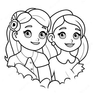 Mal And Evie Friendship Coloring Page 17960-14474