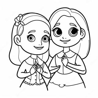 Mal And Evie Friendship Coloring Page 17960-14475